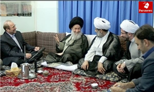 دیدار قالیباف با آیتالله علویگرگانی+عکس