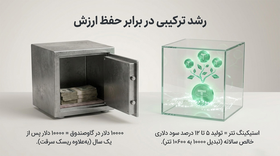 بررسی بازدهی واقعی دلار و تتر