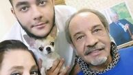 عکس خانواده داریوش فرهنگ و حیوان خانگی کوچولوشون