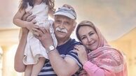 محمود پاک نیت در کنار همسر و نوه اش + عکس