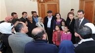 صحبت های بشار اسد در دیدار سرزده با خانواده شهدا