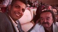 عکس عادل فردوسی پور با مرد کوچک سینما ایران