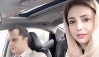 شبنم قلی خانی در خودروی لوکسش