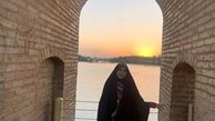 مژده لواسانی در غروب آفتاب دل انگیز + عکس