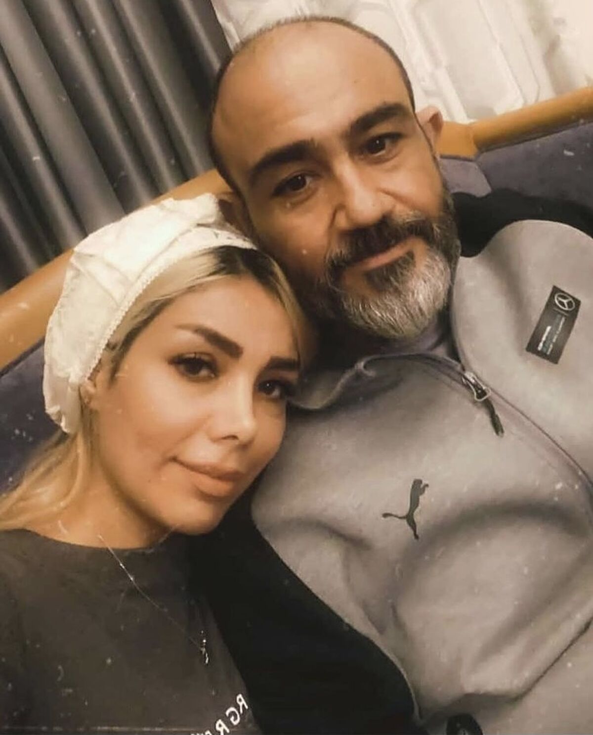 مهران غفوریان و همسرش در آ؛وش هم + عکس