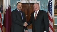 پمپئو با وزیر دفاع قطر دیدار کرد
