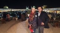 امین زندگانی و همسرش در سفر به اصفهان+عکس