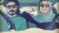 خانم بازیگر و همسرش در ماشینشان+عکس