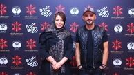 عکس امین حیایی و مهراوه شریفی نیا در اکران مردمی
