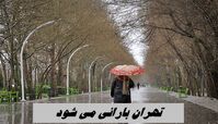تهران بارانی می شود
