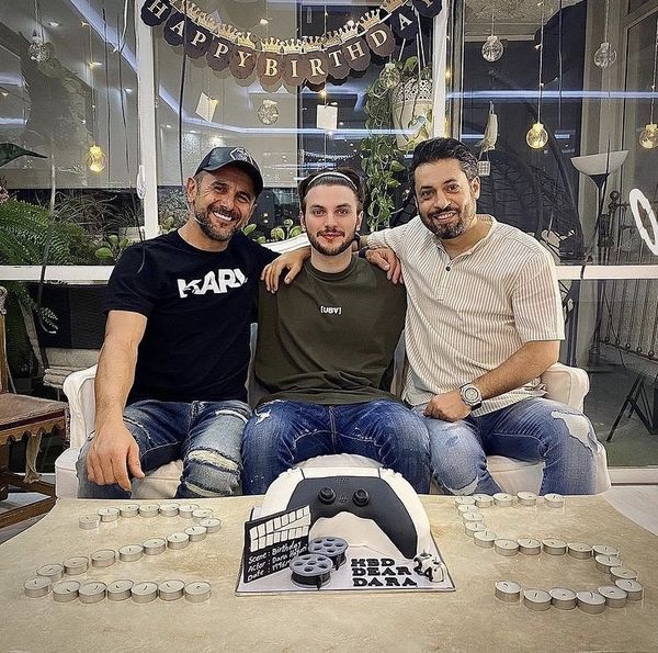 امین حیایی در تولد تنها پسرش + عکس