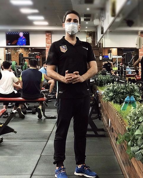 سعید شیخ زاده در باشگاه بدنسازی + عکس