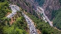وضعیت ترافیک در محور کندوان و جاده چالوس