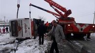  واژگونی دو اتوبوس مسافربری؛ مجروحیت ۸ تن و مرگ یکی از مسافران 