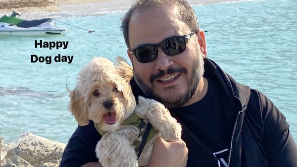 رضا داوودنژاد و سگش + عکس 