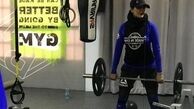 ورزش سنگین خانم بازیگر+عکس