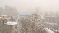 بارش برف بهاری در اردبیل