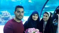 عاشقانه های خانم مجری و همسرش در زیر آب + عکس