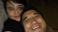 خداداد عزیزی و پسرش + عکس