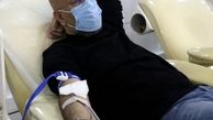 صدا پیشه ‌معروف در سازمان ‌انتقال خون + عکس