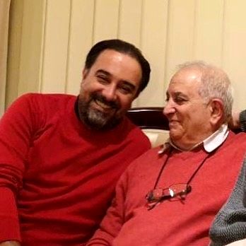 برزو ارجمند و پدرزنش + عکس