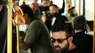 هومن سیدی در وسایل نقلیه عمومی + عکس