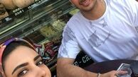 آبمیوه خوردن آقا و خانم بازیگر مانکن + عکس