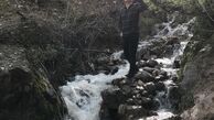 مجید اخشابی در میان رودخانه + عکس