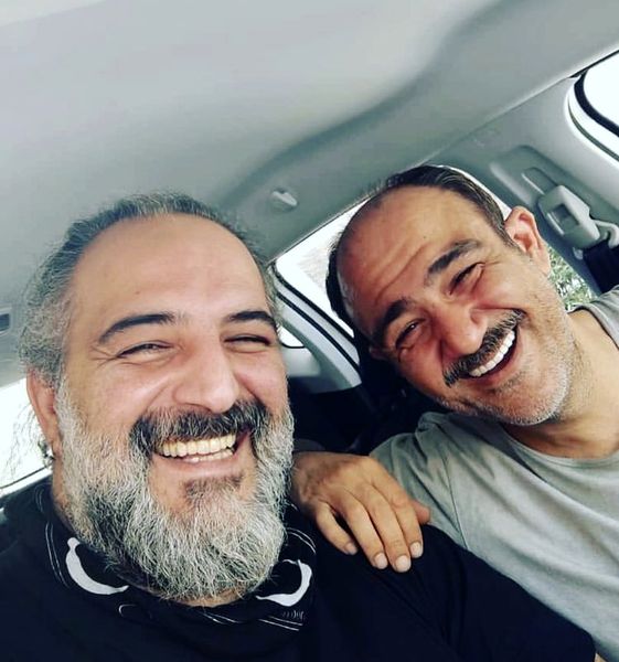 مهران غفوریان و دوستش در ماشین + عکس