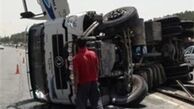 واژگونی مرگبار تانکر سوخت در جاده بجستان