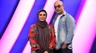 حدیثه تهرانی و همسرش در برنامه تلویزیونی + عکس