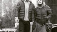 نگین معتضدی و و همسرش در حال قدم زدن + عکس