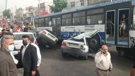 انحراف اتوبوس در کرج حادثه ساز شد