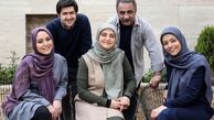 عکس یادگاری خانواده نظری پشت صحنه سریال دلدار