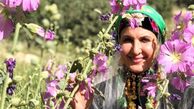 عکس بهاری فاطمه گودرزی با لباس محلی 
