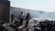 انفجار در گاراژ شارژ کپسول گاز مایع / یک نفر دچار سوختگی شد + تصاویر
