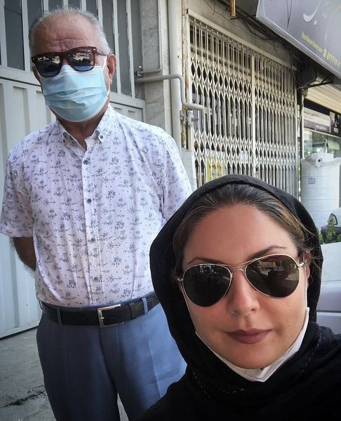 سولماز غنی و پدرش در خیابان + عکس