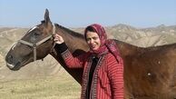اسب زیبای خانم بازیگر + عکس