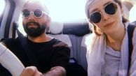 فرشته حسینی و صابر ابر در ماشین + عکس
