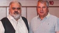  علی پروین کنار اکبر عبدی پشت صحنه یک سریال/عکس