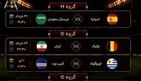 برنامه مسابقات امشب جام جهانی/ مصاف یوزهای ایران با بلژیک