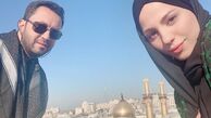 خانم مجری و همسرش در کربلا+عکس