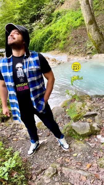 بابک جهانبخش در دل جنگل + عکس