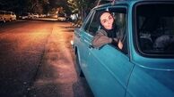 ماشین مدل قدیمی خانم بازیگر + عکس