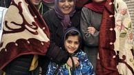 الهام پاوه نژاد و بچه هایش در خیابان های سرد تهران + عکس