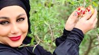 بهنوش بختیاری در یک باغ + عکس