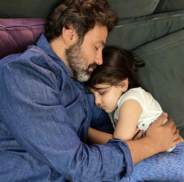 آرش مجیدی و دخترش + عکس