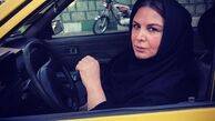 تاکسی خانم بازیگر معروف+عکس