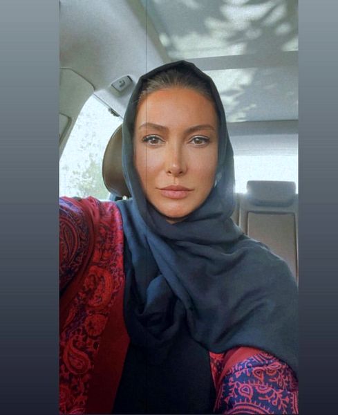 سلفی جدید فریبا نادری در ماشینش + عکس