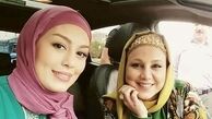 بهنوش بختیاری و سحر قریشی در یک ماشین + عکس